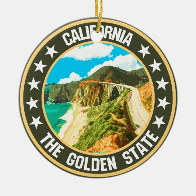 California                                         ceramic ornament (Front)