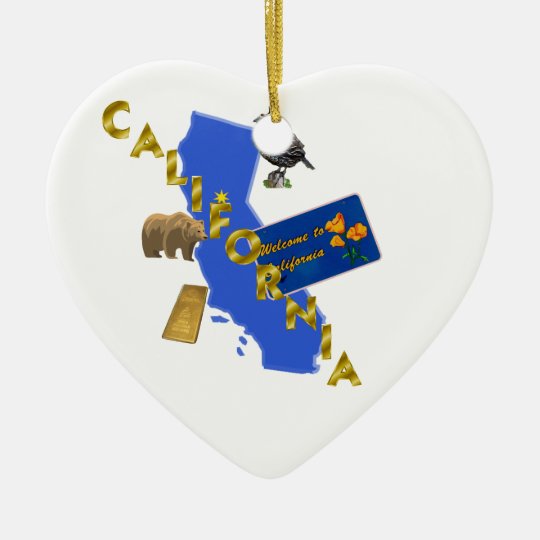 California Ceramic Ornament