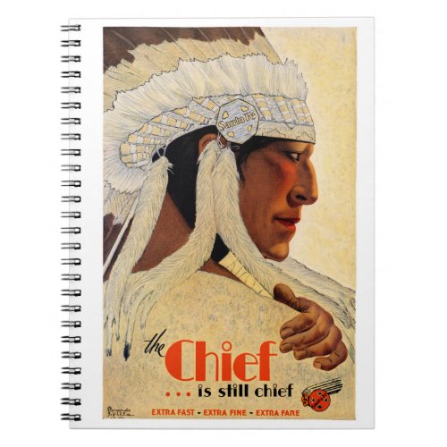 California Chief Restored Vintage Travel Poster Notebook