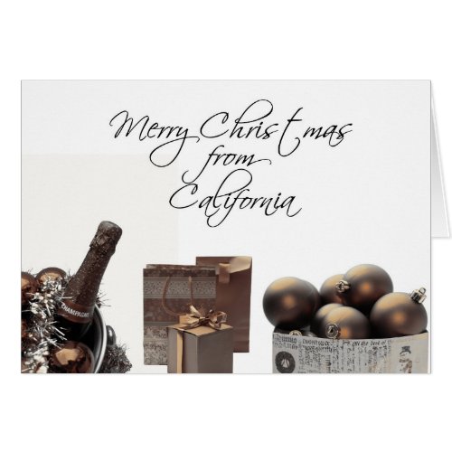 California  Christmas Card state specific