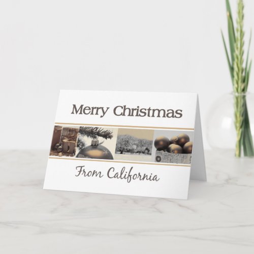 California  Christmas Card state specific Holiday Card