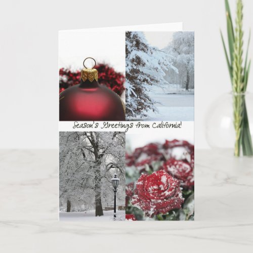 California  Christmas Card state specific Holiday Card