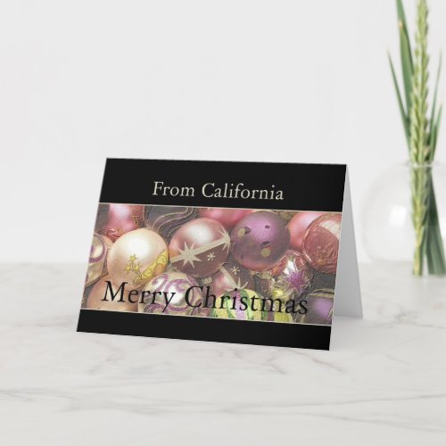 California  Christmas Card state specific Holiday Card