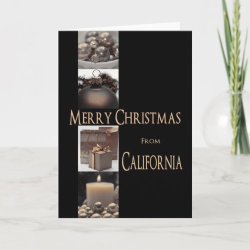 California  Christmas Card state specific Holiday Card