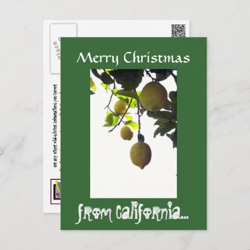 California Christmas Postcard Zazzle
