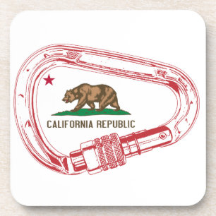 California Climbing Carabiner Beverage Coaster