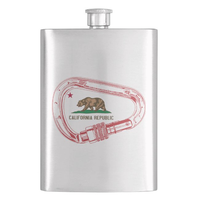 California Climbing Carabiner Flask (Front)