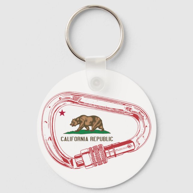 California Climbing Carabiner Keychain (Front)