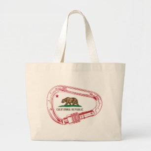 California Climbing Carabiner Large Tote Bag