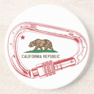 California Climbing Carabiner Sandstone Coaster