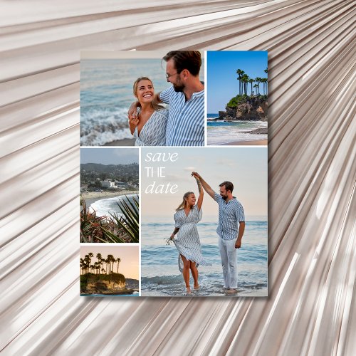 California Coast Beach Wedding Save the Date Announcement Postcard
