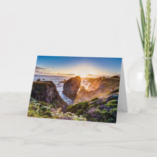 California Coast Sunset Greeting Card