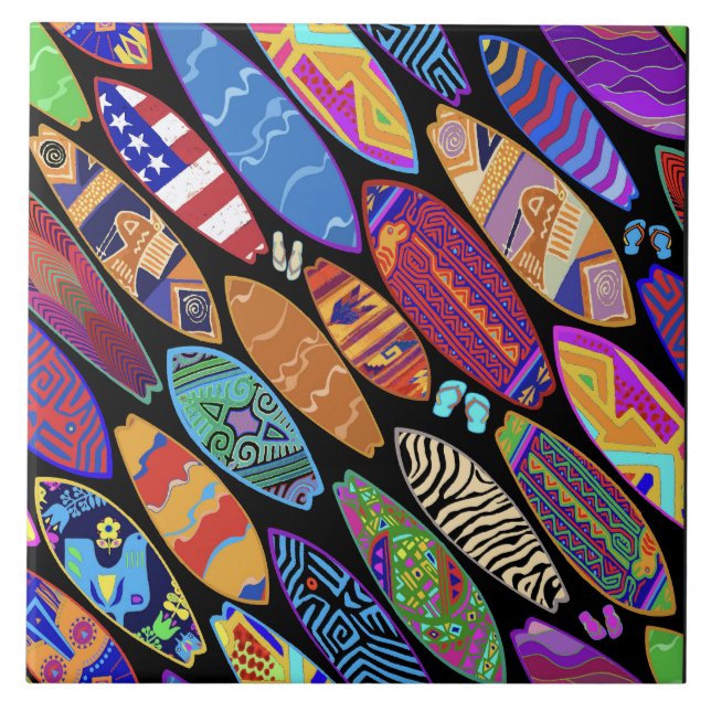 California Coast Surfboards  Ceramic Tile (Front)