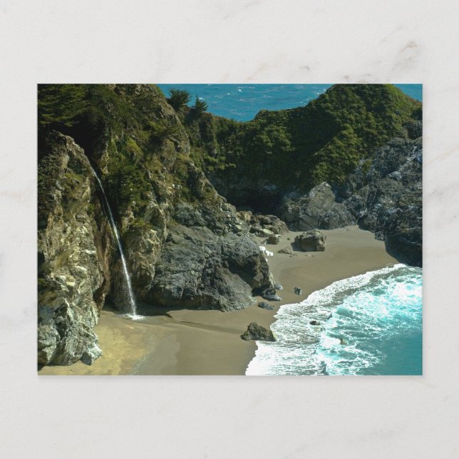 California Coast Waterfall Postcard (Front)