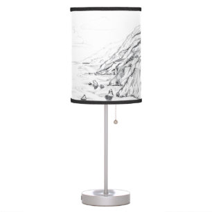 California Coastal Etching Art Lamp