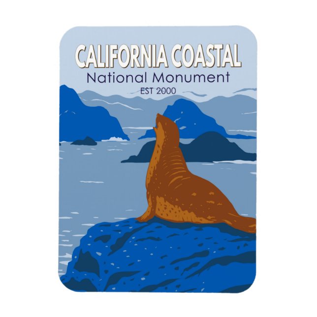 California Coastal National Monument Harbor Seal Magnet (Vertical)