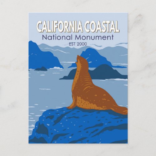 California Coastal National Monument Harbor Seal Postcard