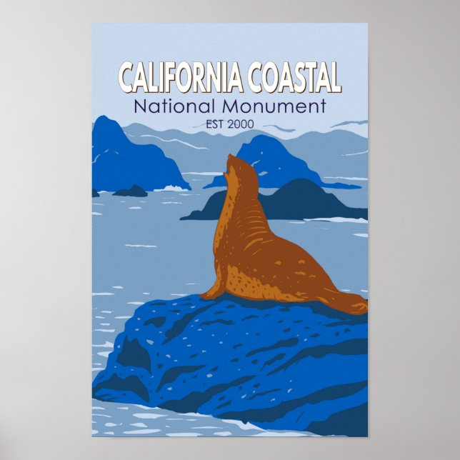 California Coastal National Monument Harbor Seal Poster (Front)