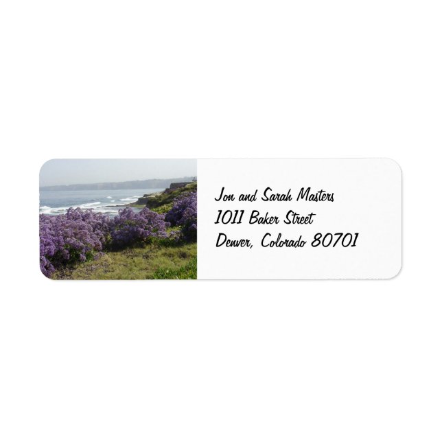 California Coastline Scenic Return Address Label (Front)