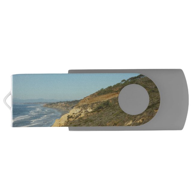 California Coastline Scenic Travel Landscape Flash Drive (Back)