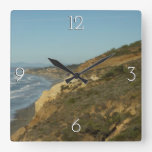 California Coastline Scenic Travel Landscape Square Wall Clock