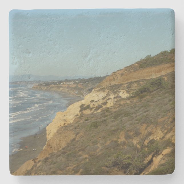 California Coastline Scenic Travel Landscape Stone Coaster (Front)