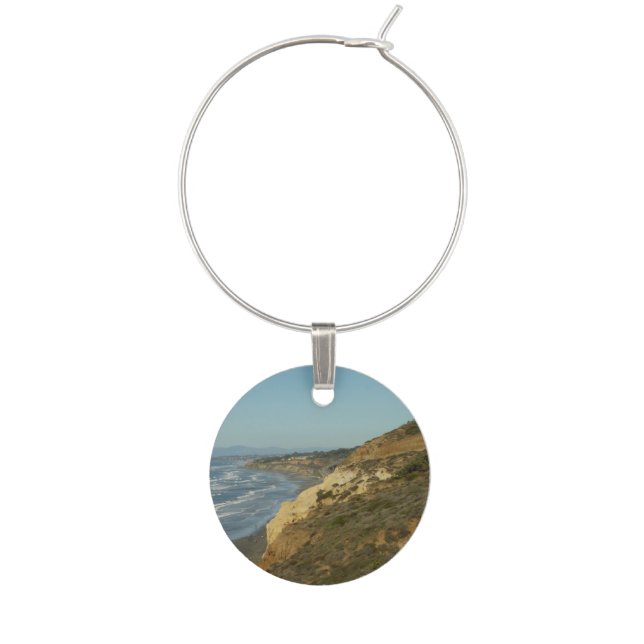 California Coastline Scenic Travel Landscape Wine Charm (Front)
