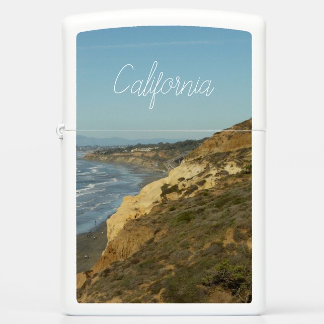 California Coastline Scenic Travel Landscape Zippo Lighter (Front)