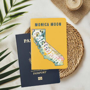 California Colorful Custom Name Personalized State Passport Holder