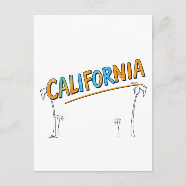 California Comic Style Postcard  (Front)