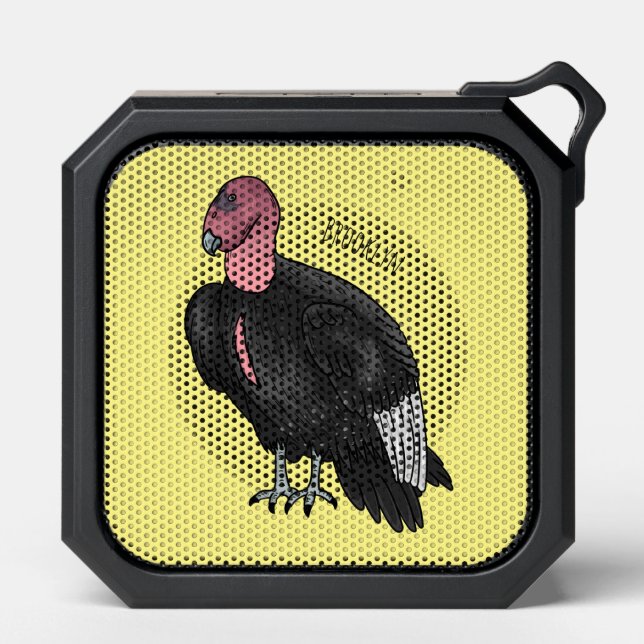 California condor bird cartoon illustration  bluetooth speaker (Front)