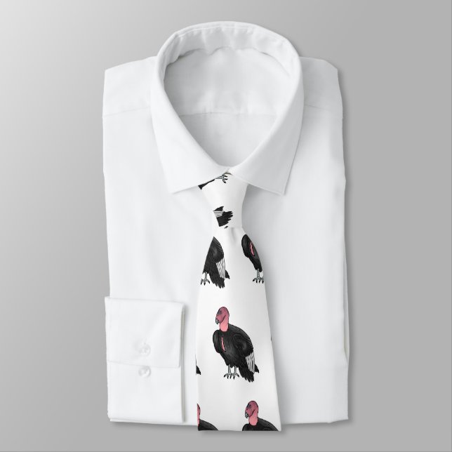 California condor bird cartoon illustration  neck tie (Tied)