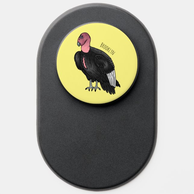 California condor bird cartoon illustration  PopSocket (Popsocket)
