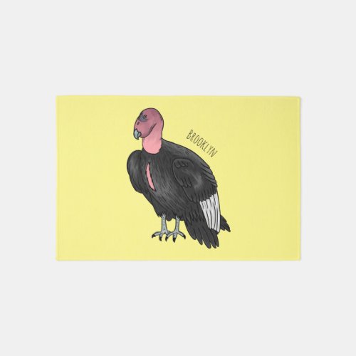 California condor bird cartoon illustration  rug