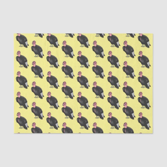 California condor bird cartoon illustration  tissue paper (Front)