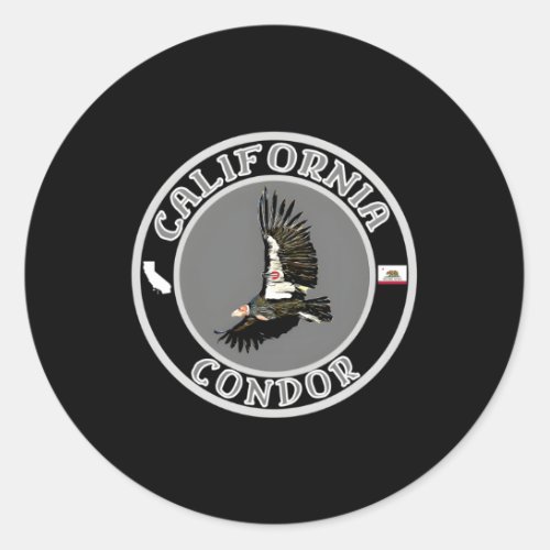 California Condor Classic Round Sticker