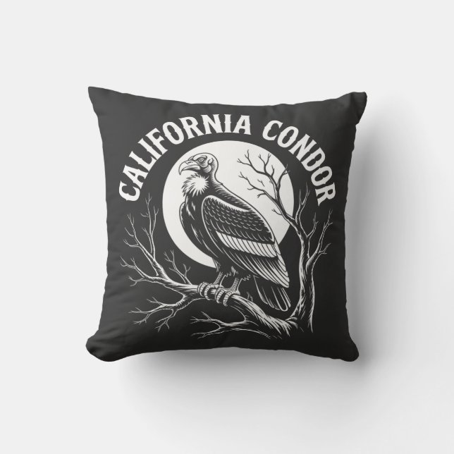 California condor for men and women  throw pillow (Front)