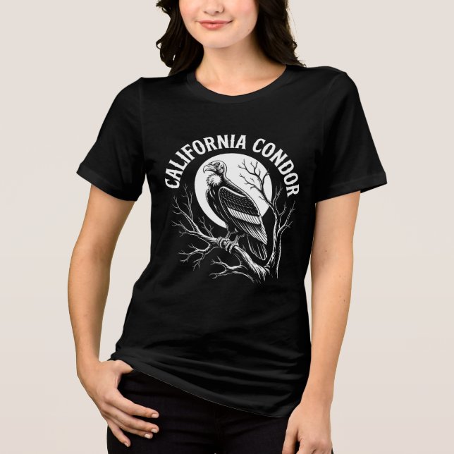 California condor for men and women  Tri-Blend shirt (Front)