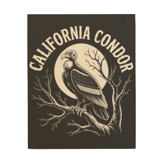 California condor for men and women wood wall art