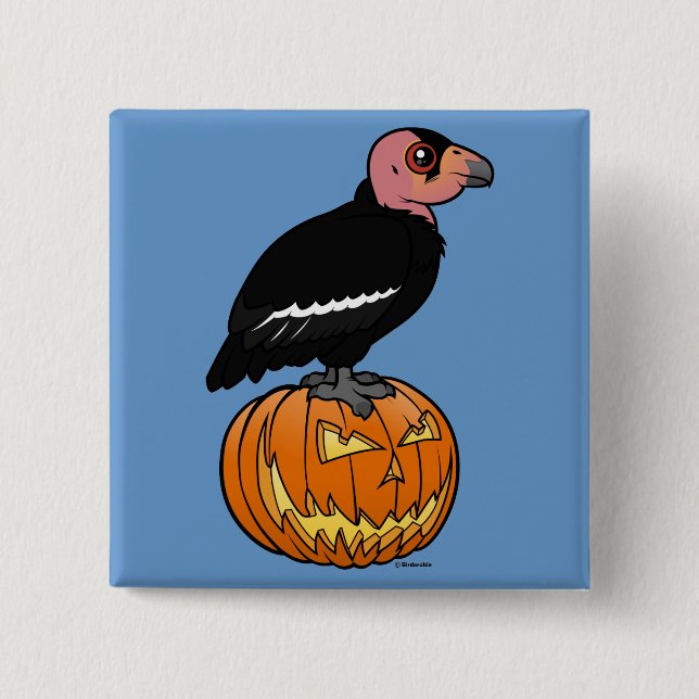 California Condor Halloween Button (Front)