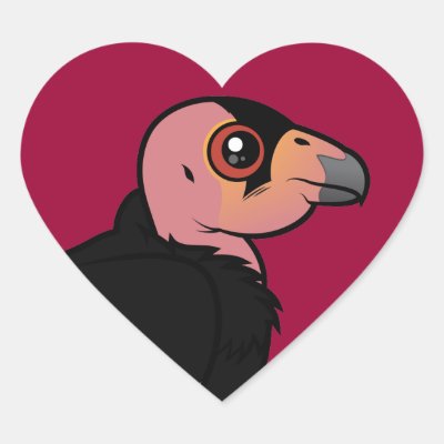 California Condor Heart Sticker