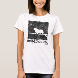 California Corgifornia Corgi Surfboard T-Shirt