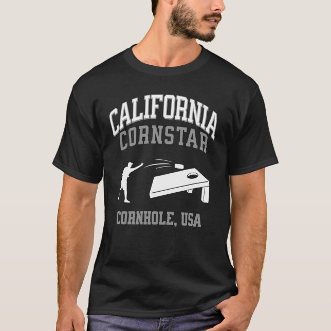 California Cornstar Lucky Cornhole Tournament T-Shirt (Front)