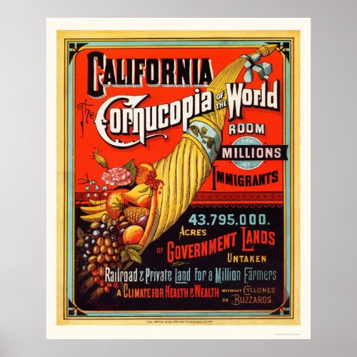 California _ Cornucopia of the World Poster