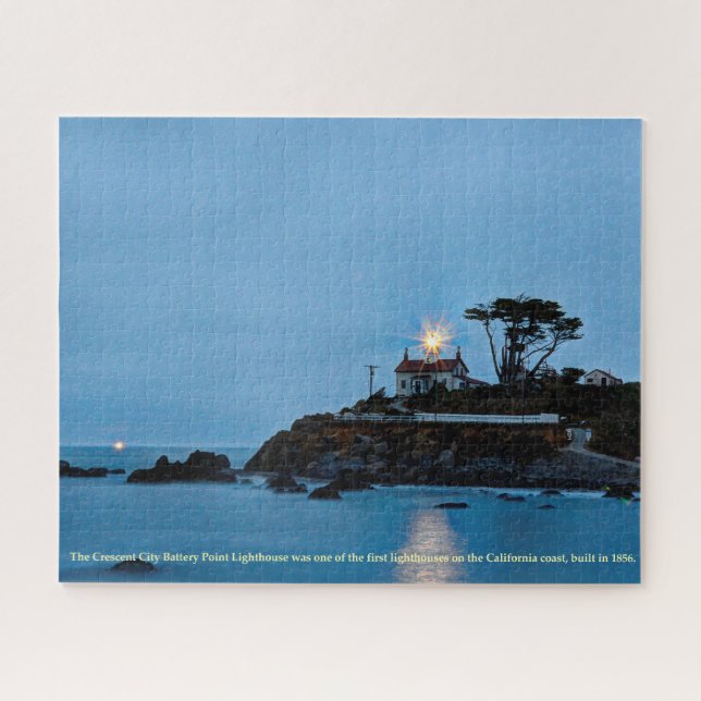 California Crescent City Battery Point Lighthouse Jigsaw Puzzle (Horizontal)