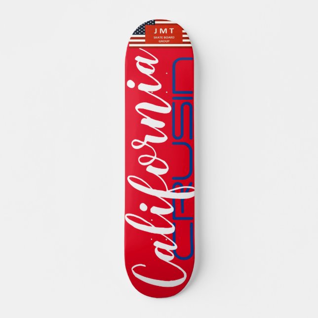 CALIFORNIA  CRUISIN   JMT 7 3/4" Skateboard Deck (Front)