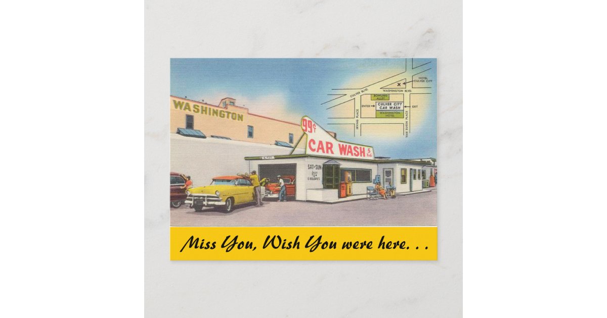 California, Culver City Car Wash Postcard Zazzle