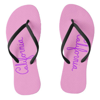 California Cursive Flip Flops