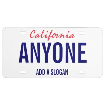 California Custom License Plate by license_plates at Zazzle