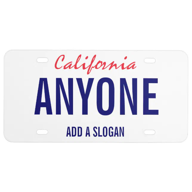 California Custom License Plate Zazzle
